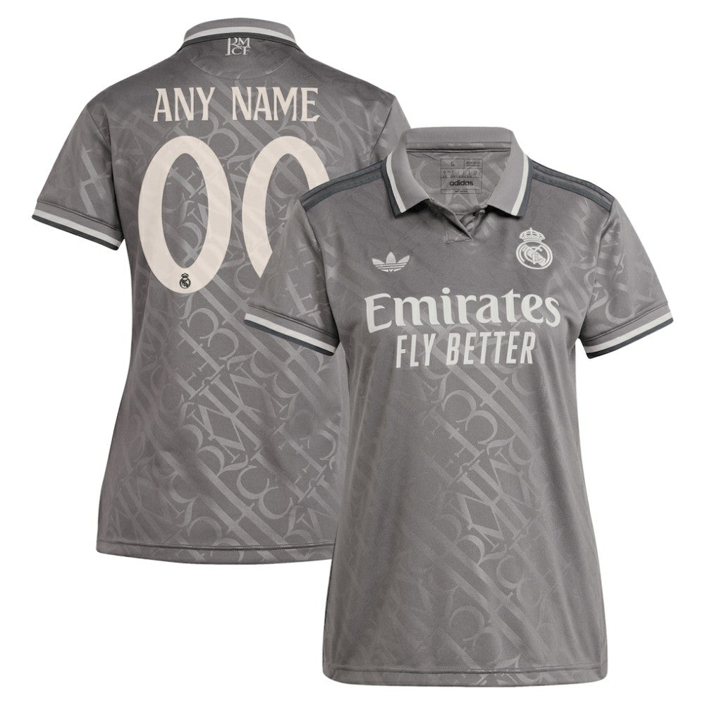 Real Madrid Originals Women's 2024/25 Third Replica Custom Jersey Charcoal sale