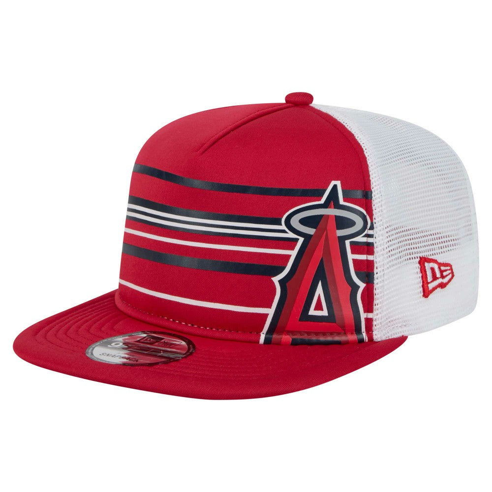 Los Angeles Angels New Era 9FIFTY A-Frame Trucker Snapback Hat - Red Hats