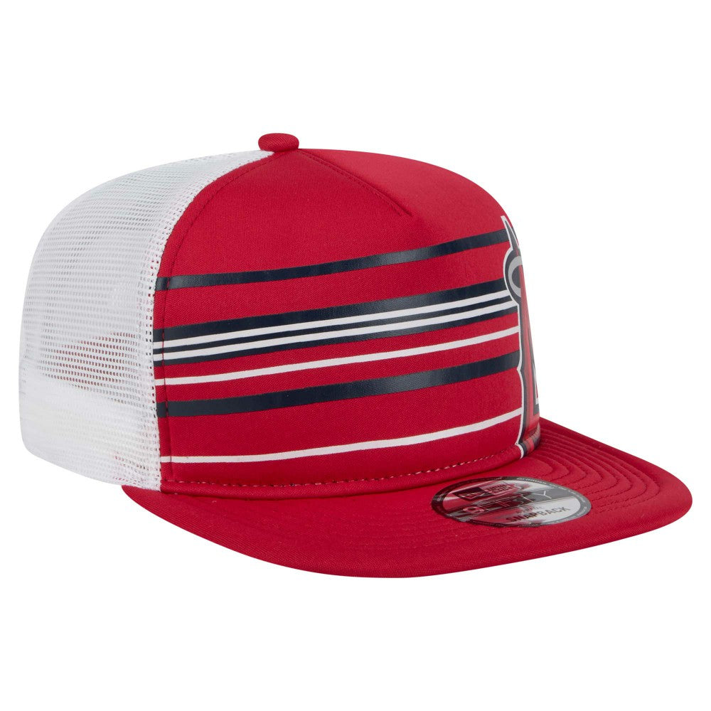 Los Angeles Angels New Era 9FIFTY A-Frame Trucker Snapback Hat - Red Hats