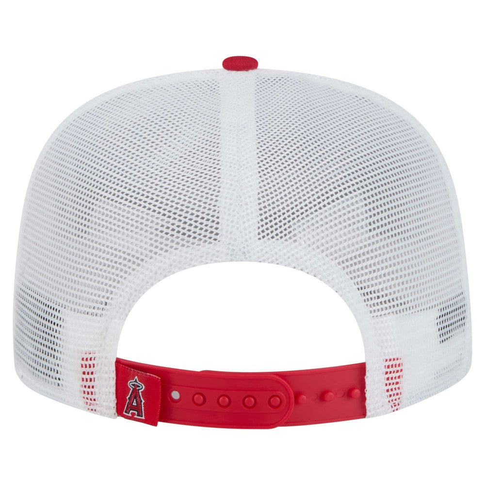 Los Angeles Angels New Era 9FIFTY A-Frame Trucker Snapback Hat - Red Hats