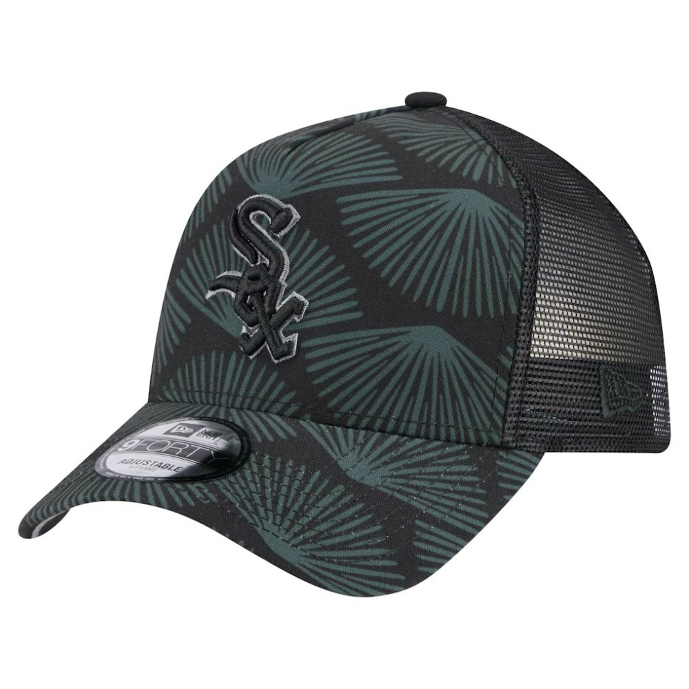 Chicago White Sox New Era 9FORTY A-Frame Trucker Adjustable Hat - Black Hats