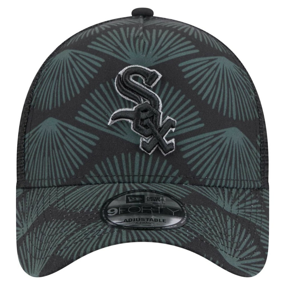 Chicago White Sox New Era 9FORTY A-Frame Trucker Adjustable Hat - Black Hats