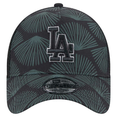 Los Angeles Dodgers New Era 9FORTY A-Frame Trucker Adjustable Hat - Black Hats