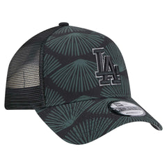 Los Angeles Dodgers New Era 9FORTY A-Frame Trucker Adjustable Hat - Black Hats