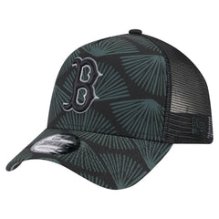 Boston Red Sox New Era 9FORTY A-Frame Trucker Adjustable Hat - Black Hats
