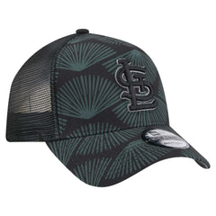 St. Louis Cardinals New Era 9FORTY A-Frame Trucker Adjustable Hat - Black Hats