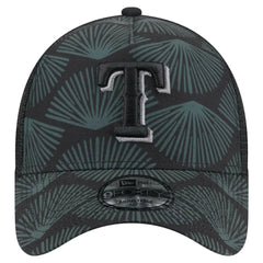 Texas Rangers New Era 9FORTY A-Frame Trucker Adjustable Hat - Black Hats