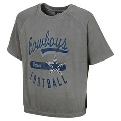 Dallas Cowboys Women's Mineral Wash Short Sleeve Top Gray