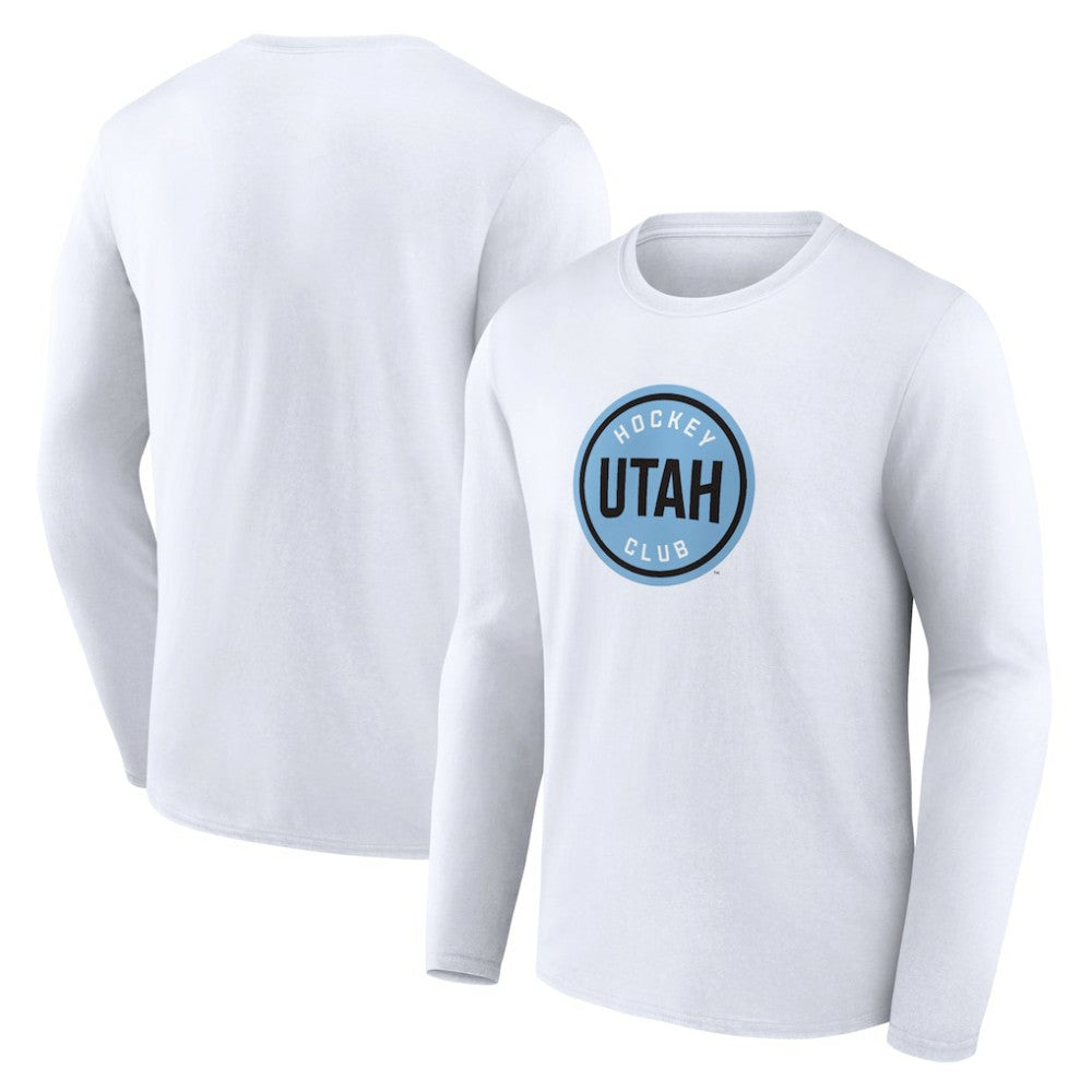 NHL Utah Mammoth Fanatics Draft Logo Long Sleeve T-Shirt - White