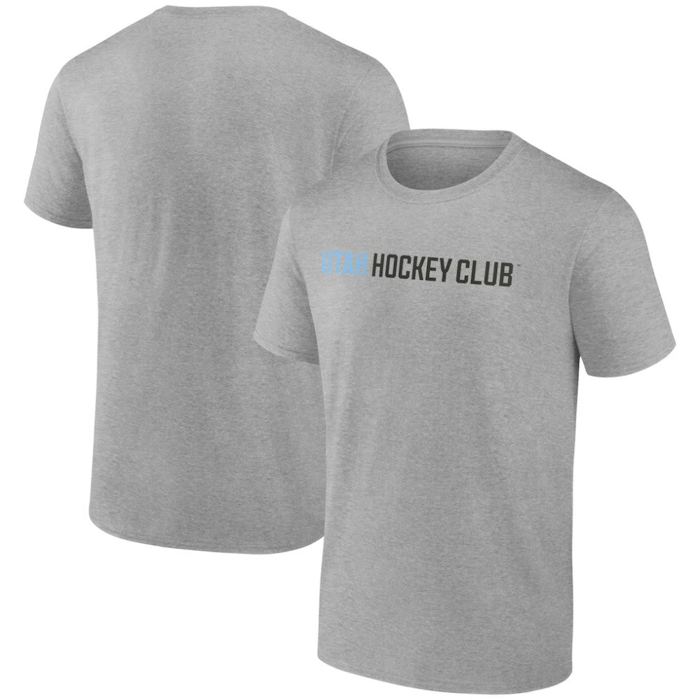 NHL Utah Mammoth Fanatics Wordmark Logo T-Shirt - Heather Gray