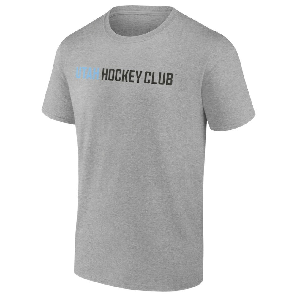 NHL Utah Mammoth Fanatics Wordmark Logo T-Shirt - Heather Gray