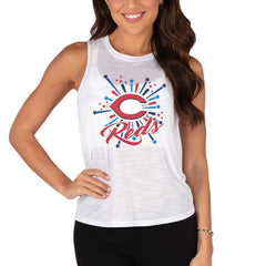 Cincinnati Reds Concepts Sport Women's Infuse Tank Top - White Tanks