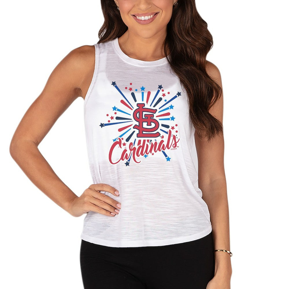 St. Louis Cardinals Concepts Sport Women's Infuse Tank Top - White Tanks