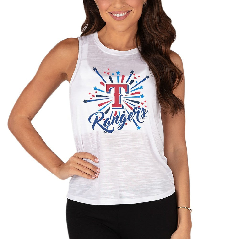 Texas Rangers Concepts Sport Women's Infuse Tank Top - White Tanks