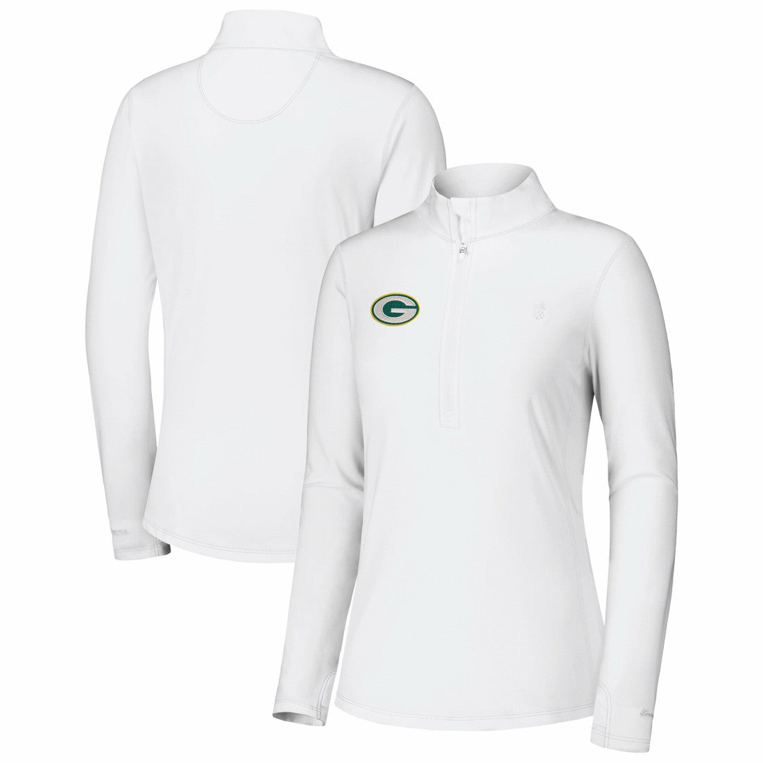 Green Bay Packers Women's Sport Playa Vista IslandZone Quarter-Zip Jacket White