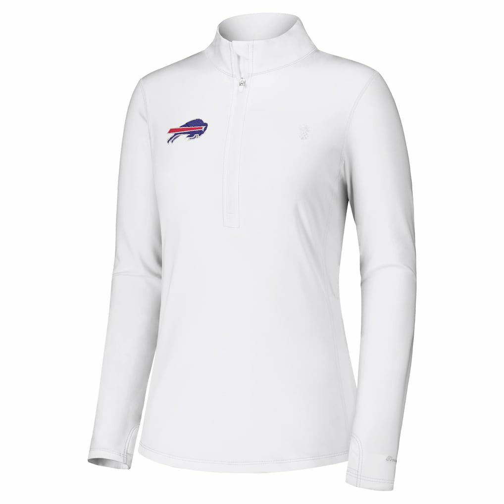 Buffalo Bills Women's Sport Playa Vista IslandZone Quarter-Zip Jacket White