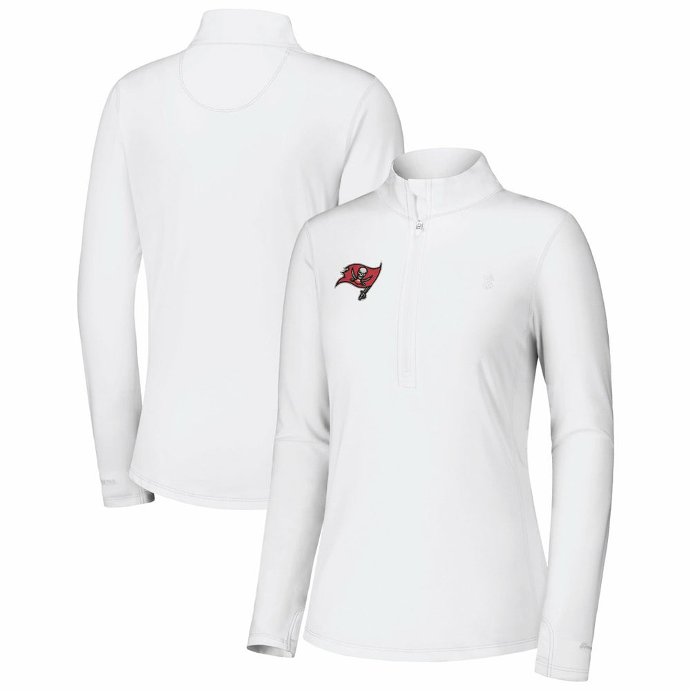 Tampa Bay Buccaneers Women's Sport Playa Vista IslandZone Quarter-Zip Jacket White