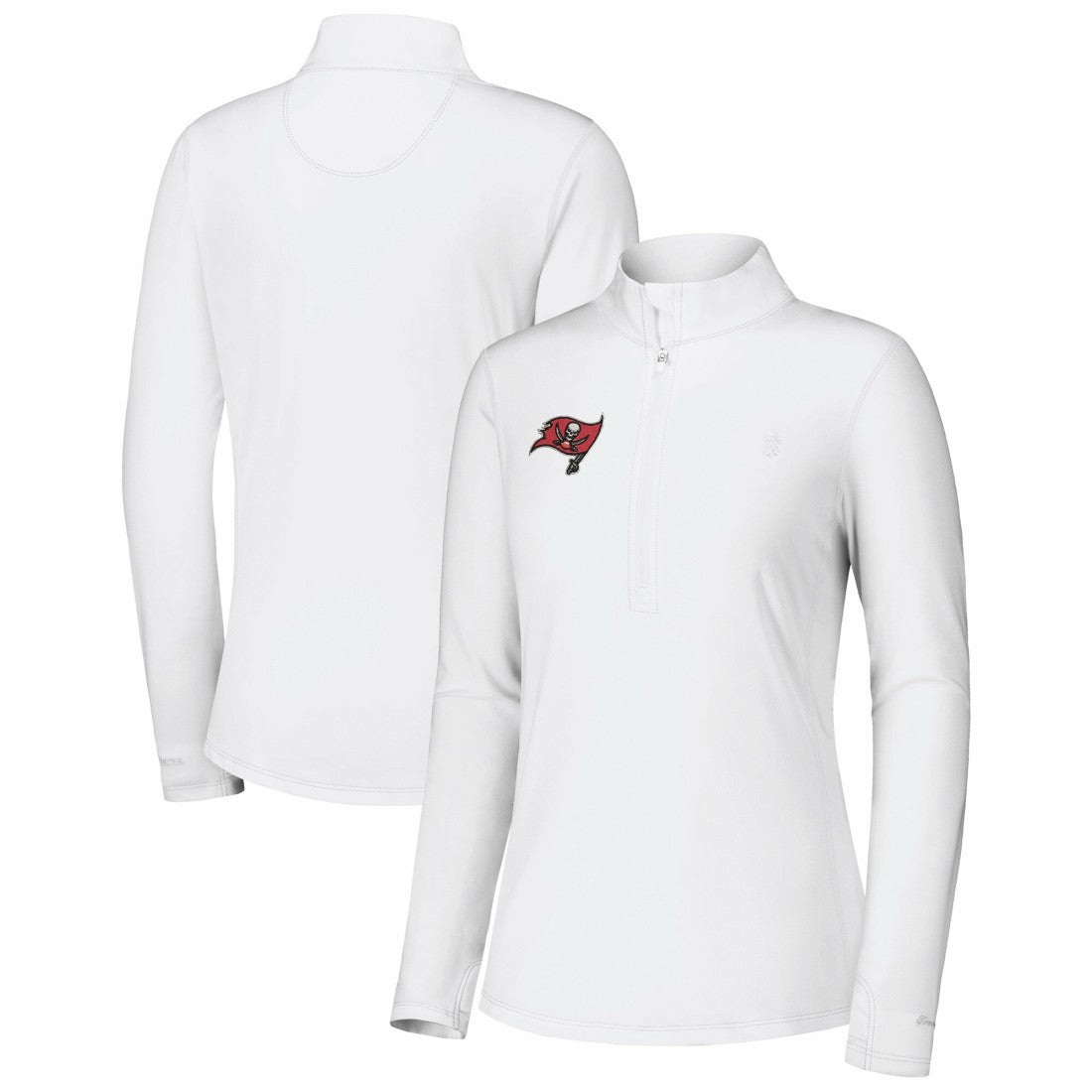 Tampa Bay Buccaneers Women's Sport Playa Vista IslandZone Quarter-Zip Jacket White