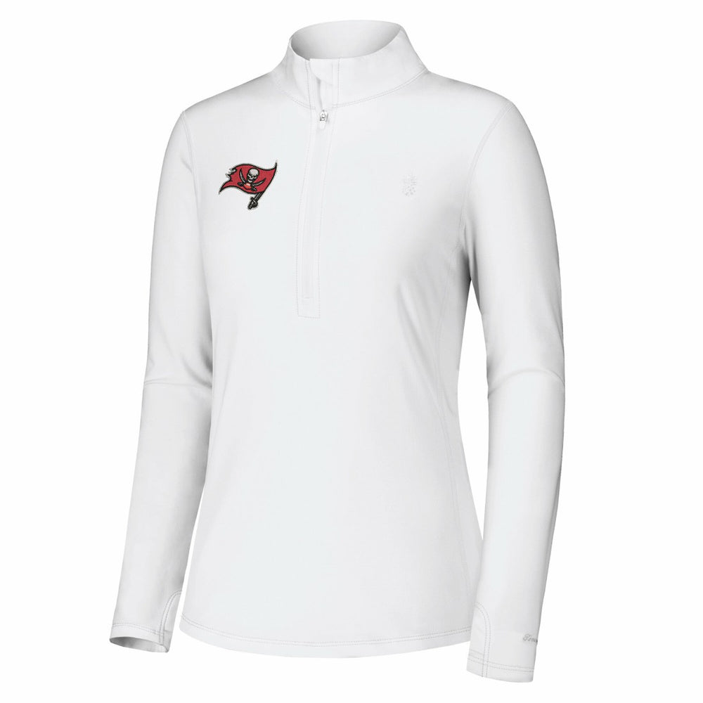 Tampa Bay Buccaneers Women's Sport Playa Vista IslandZone Quarter-Zip Jacket White
