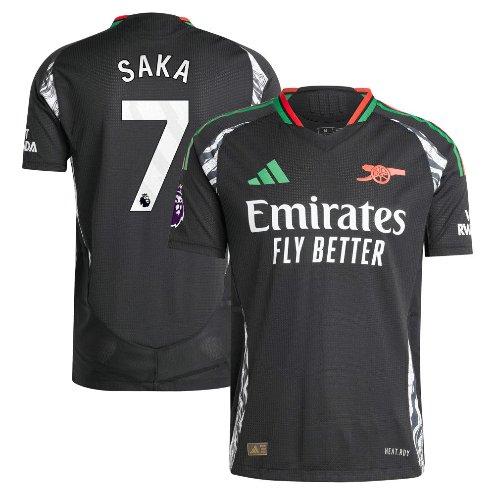 Bukayo Saka Arsenal 2024/25 Away Player Jersey Black