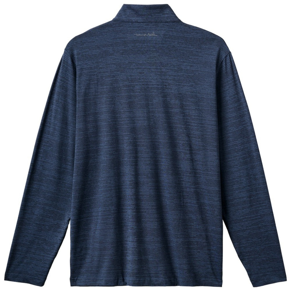 Atlanta Braves TravisMathew The Heater Quarter-Zip Pullover Top - Navy Pullover
