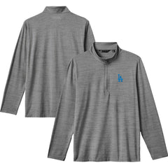 Los Angeles Dodgers TravisMathew The Heater Quarter-Zip Pullover Top - Gray Pullover