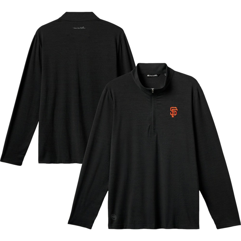 San Francisco Giants TravisMathew The Heater Quarter-Zip Pullover Top - Black Pullover