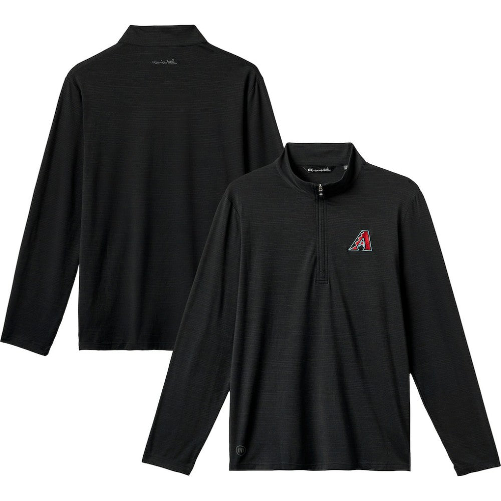 Arizona Diamondbacks TravisMathew The Heater Quarter-Zip Pullover Top - Black Pullover