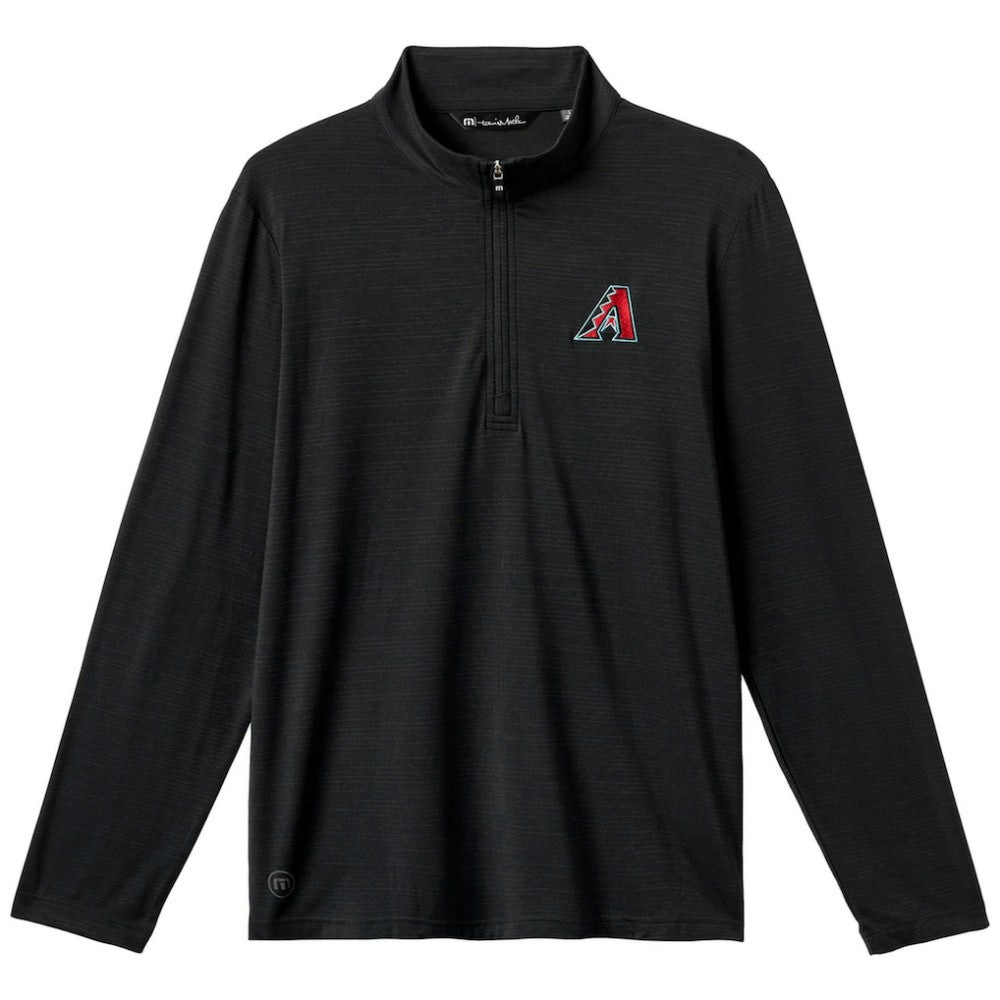 Arizona Diamondbacks TravisMathew The Heater Quarter-Zip Pullover Top - Black Pullover