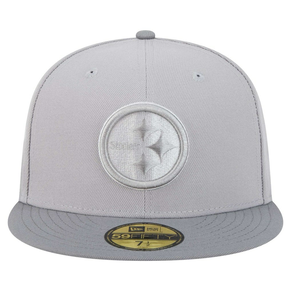 Pittsburgh Steelers New Era Iron Cloud 59FIFTY Fitted Hat Gray/Graphite