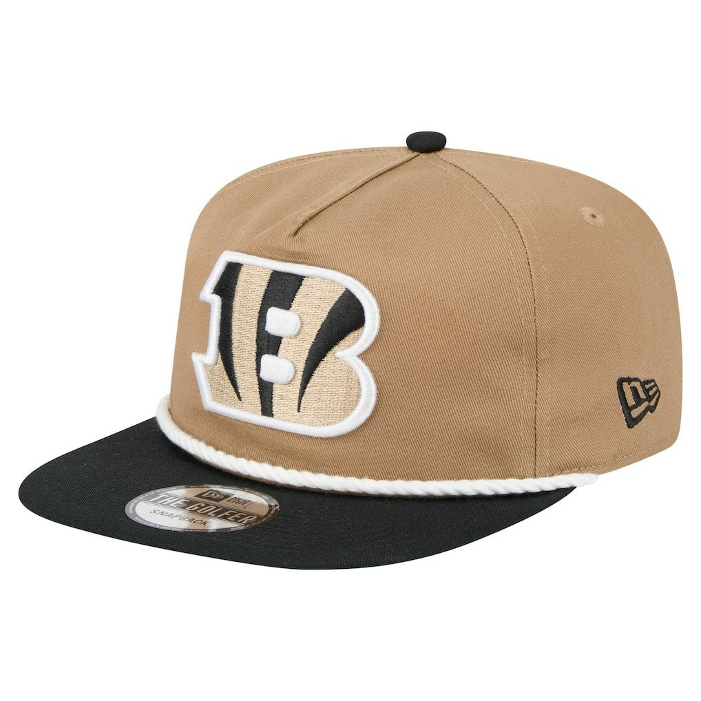 Cincinnati Bengals New Era Desert Golfer Snapback Hat Khaki/Black