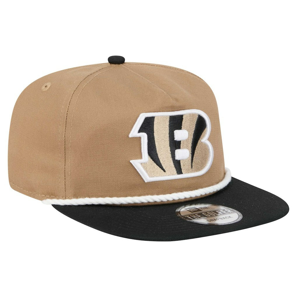 Cincinnati Bengals New Era Desert Golfer Snapback Hat Khaki/Black