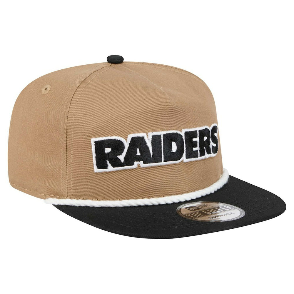 Las Vegas Raiders New Era Desert Golfer Snapback Hat Khaki/Black