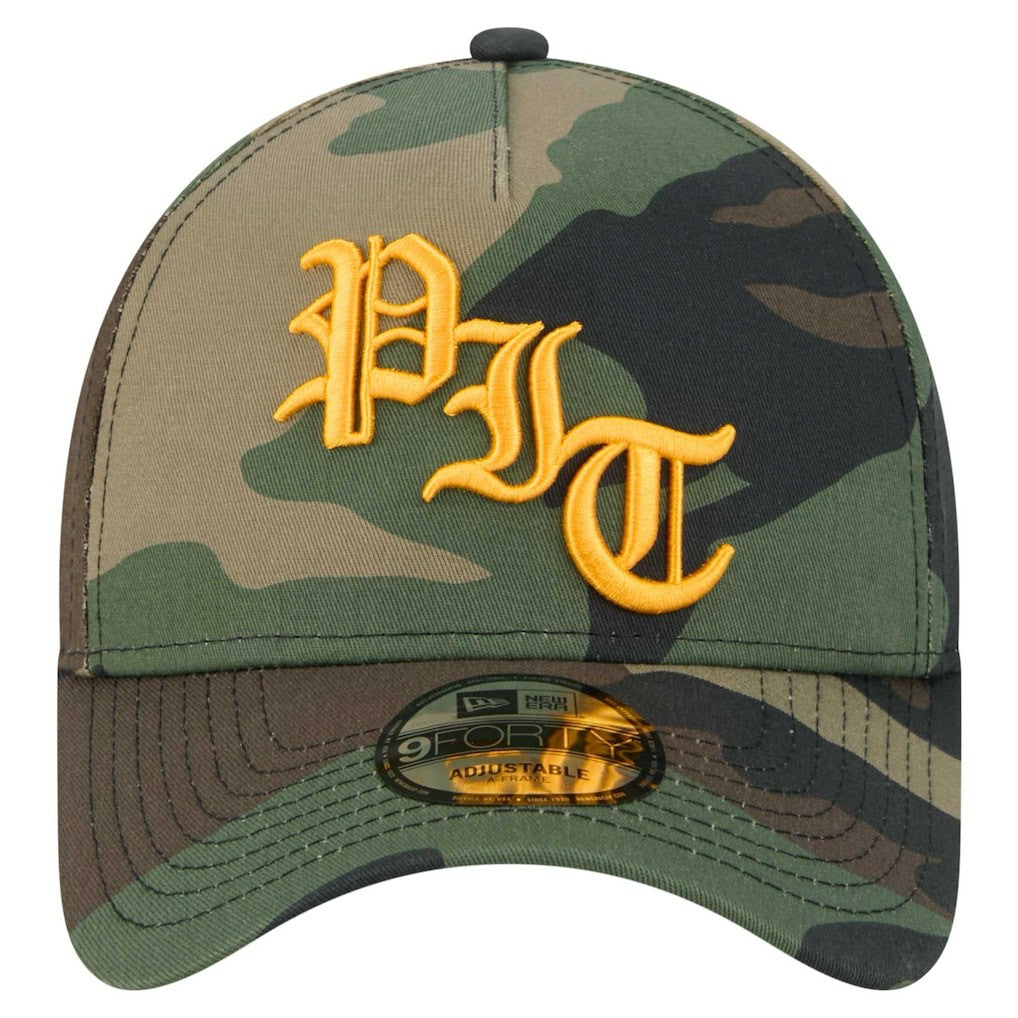 Pittsburgh Steelers New Era Mystic Camo A-Frame 9FORTY Adjustable Hat Camo