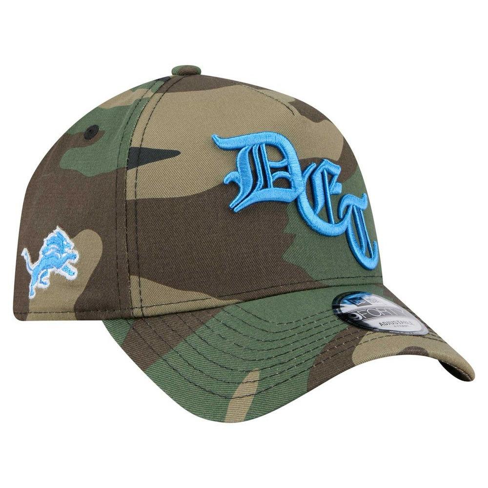 Detroit Lions New Era Mystic Camo A-Frame 9FORTY Adjustable Hat Camo