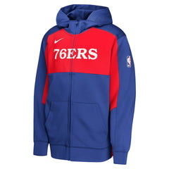 Philadelphia 76ers Youth Authentic On-Court Showtime Performance Full-Zip Hoodie Royal/Red