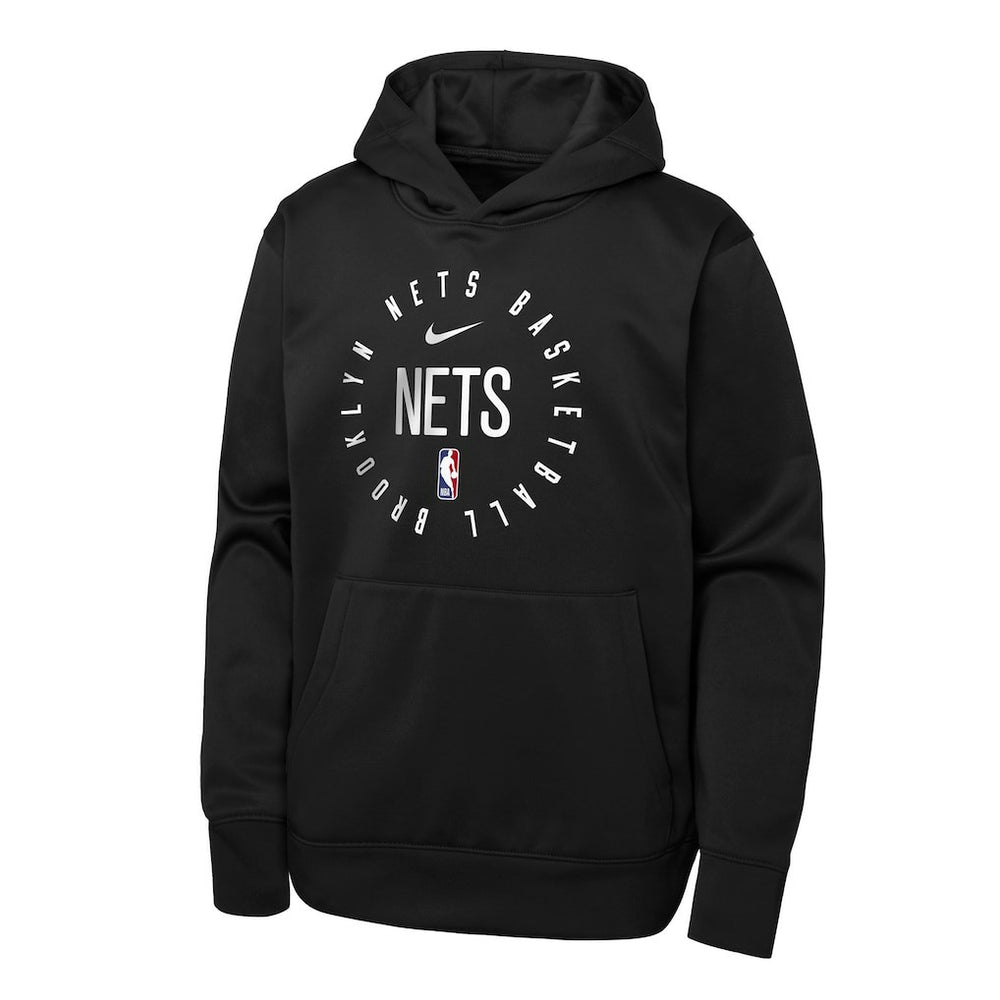 Brooklyn Nets Youth Performance Practice Spotlight Pullover Hoodie Black