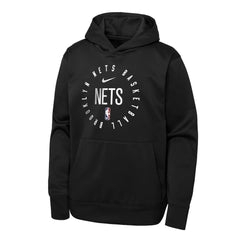 Brooklyn Nets Youth Performance Practice Spotlight Pullover Hoodie Black