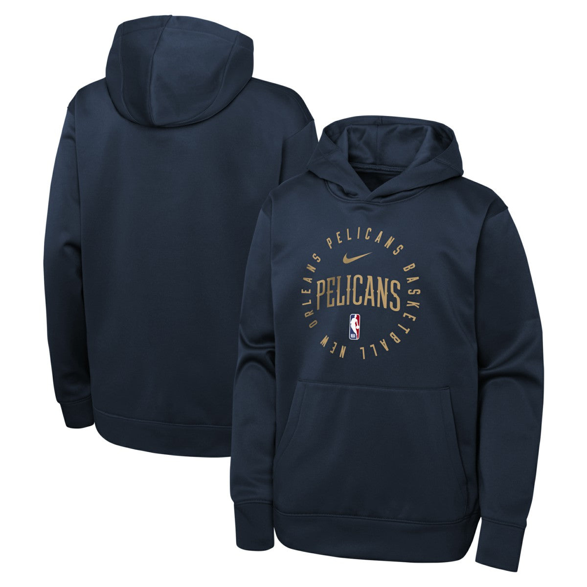 New Orleans Pelicans Youth Performance Practice Spotlight Pullover Hoodie Navy