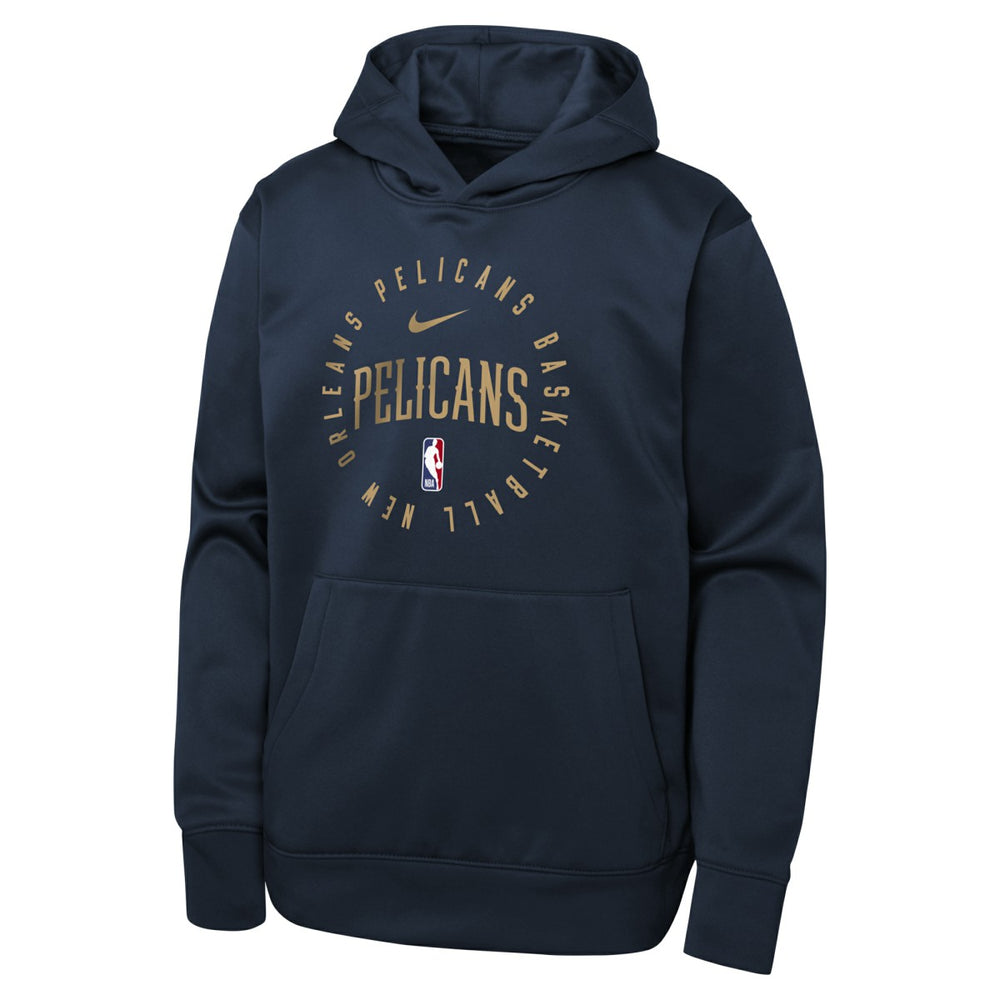New Orleans Pelicans Youth Performance Practice Spotlight Pullover Hoodie Navy