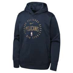 New Orleans Pelicans Youth Performance Practice Spotlight Pullover Hoodie Navy