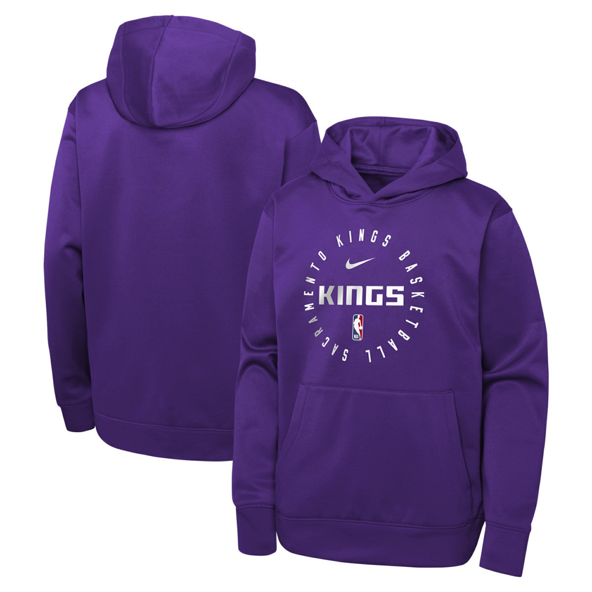 Sacramento Kings Youth Performance Practice Spotlight Pullover Hoodie Purple