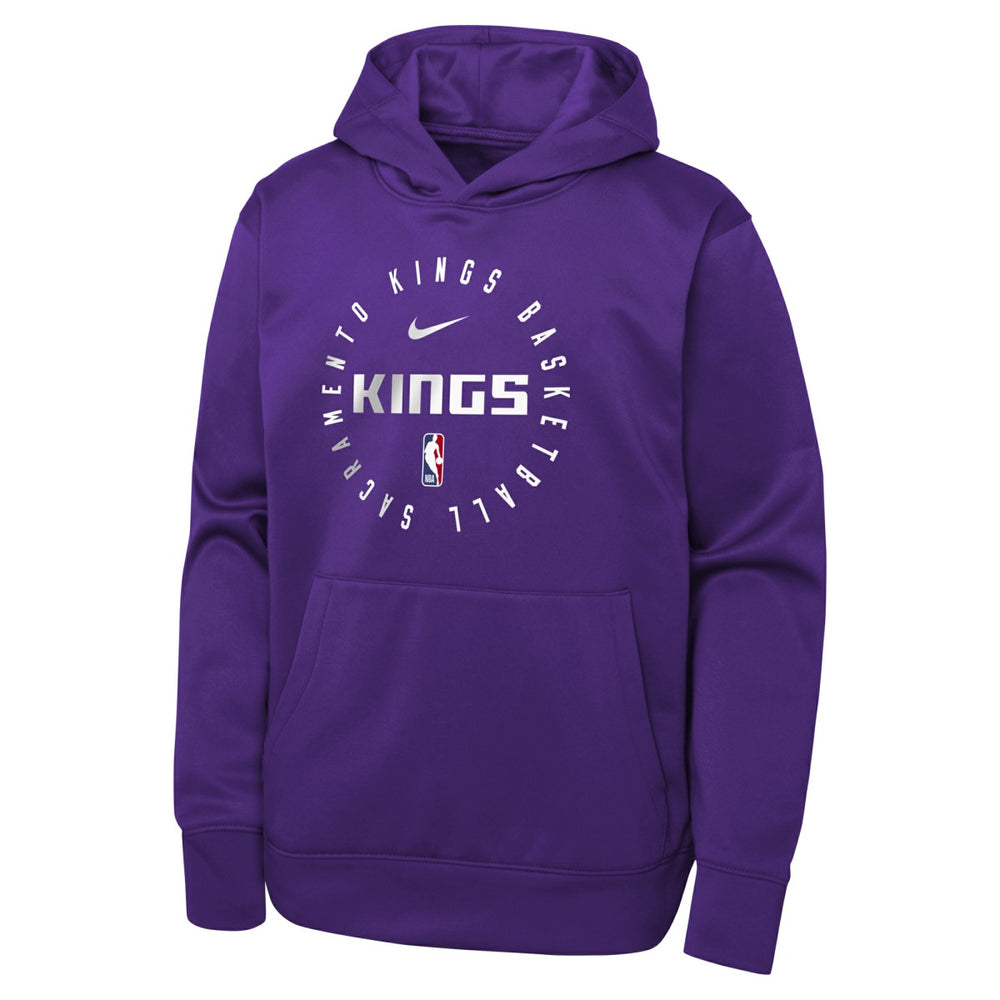 Sacramento Kings Youth Performance Practice Spotlight Pullover Hoodie Purple