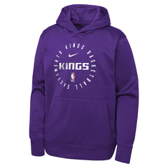 Sacramento Kings Youth Performance Practice Spotlight Pullover Hoodie Purple