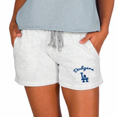 Los Angeles Dodgers Concepts Sport Women's Mainstream French Terry Tri-Blend Shorts - Ash Shorts