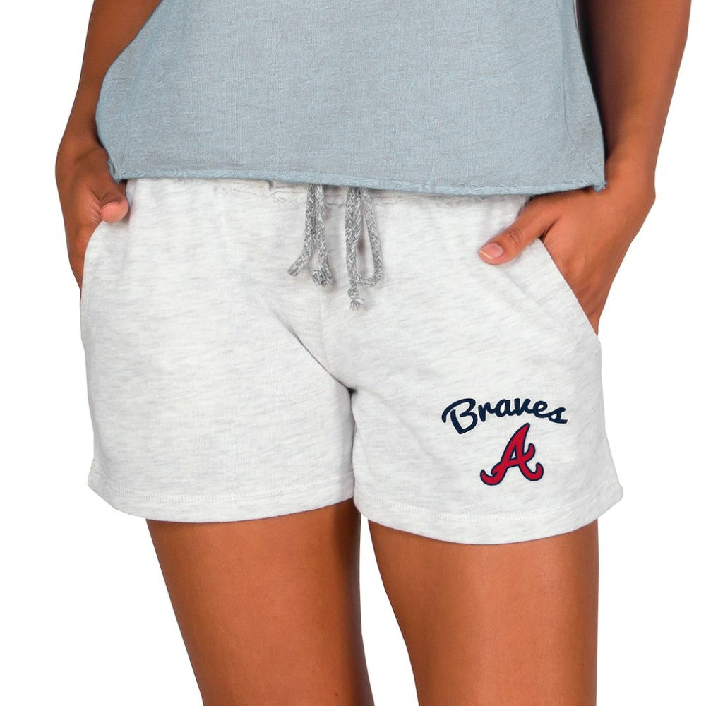 Atlanta Braves Concepts Sport Women's Mainstream French Terry Tri-Blend Shorts - Ash Shorts
