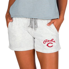 Cincinnati Reds Concepts Sport Women's Mainstream French Terry Tri-Blend Shorts - Ash Shorts