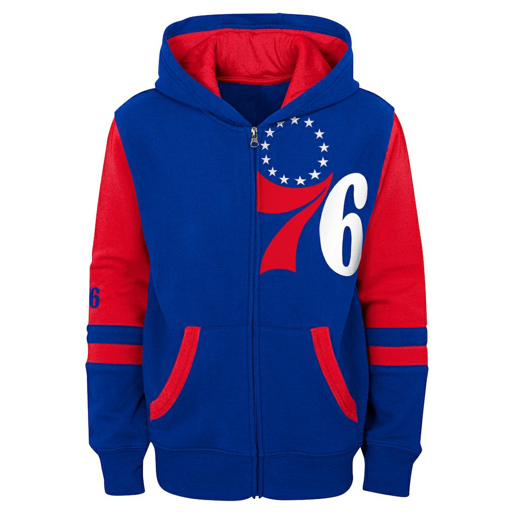 Philadelphia 76ers Preschool Straight To The League Full-Zip Hoodie Royal