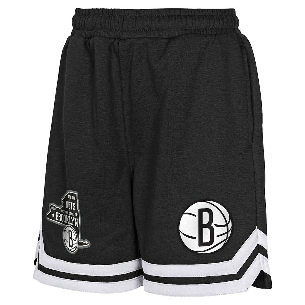 Brooklyn Nets Youth Teardrop Fleece Shorts Black