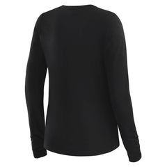 Seattle Seahawks WEAR by Erin Andrews x Gracie Hunt Women's Mesh Panel Long Sleeve T-Shirt Black